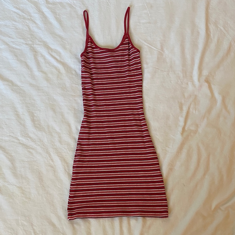 Brandy Melville Striped Red Sleeveless Dress